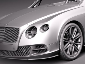 Bentley Continental GT Speed Cabrio 2015 3D 모델