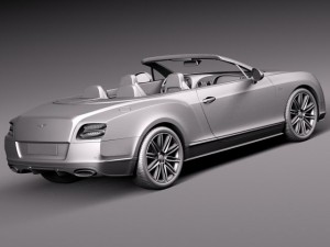 Bentley Continental GT Speed Cabrio 2015 3D 모델