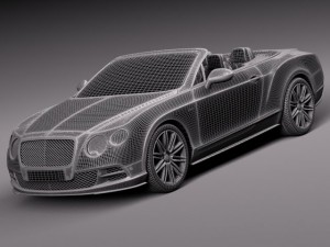 Bentley Continental GT Speed Cabrio 2015 3D 모델