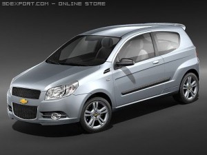 Chevrolet Aveo 2009 3-door 3D Model