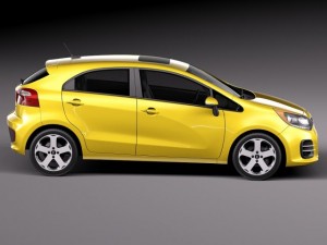 Kia Rio Hatchback 5-door 2016 3D Model