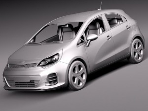 Kia Rio Hatchback 5-door 2016 3D Model