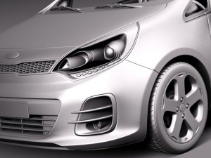 Kia Rio Hatchback 5-door 2016 3D Model