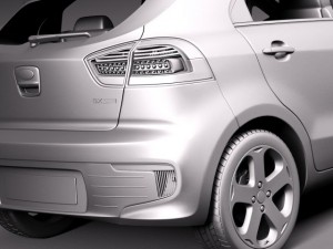 Kia Rio Hatchback 5-door 2016 3D Model