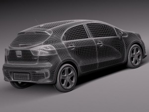 Kia Rio Hatchback 5-door 2016 3D Model