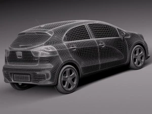 Kia Rio Hatchback 5-door 2016 3D Model