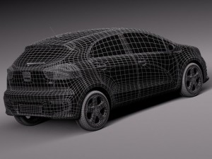 Kia Rio Hatchback 5-door 2016 3D Model