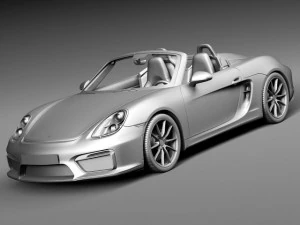 Porsche Boxster Spyder 2016 3D Model