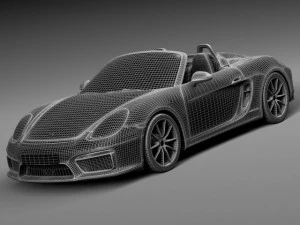 Porsche Boxster Spyder 2016 3D Model