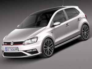 Volkswagen Polo GTI 5 portas 2015 Modelo 3D