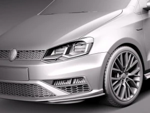 Volkswagen Polo GTI 5-door 2015 3D Model