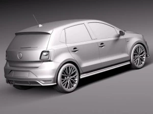 Volkswagen Polo GTI 5-door 2015 3D Model