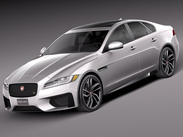 Jaguar XFS 2015 Model 3D .c4d .max .obj .3ds .fbx .stl .blend 