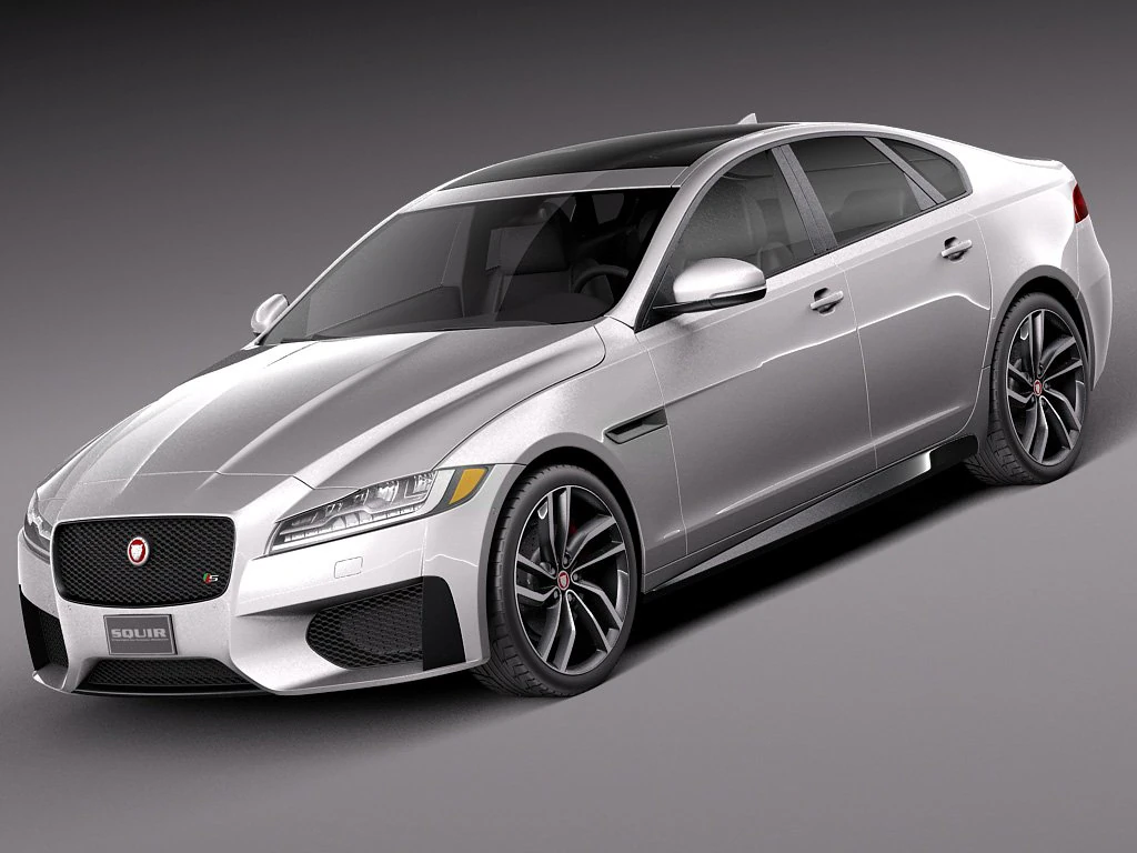 Jaguar XFS 2015 3D Model .c4d .max .obj .3ds .fbx .stl .blend