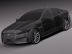 Jaguar XFS 2015 3D Model