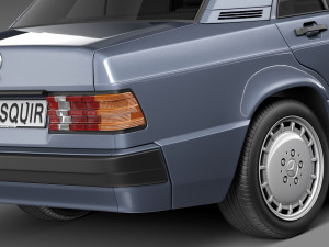 Mercedes-Benz 190E W201 1982-1993 3D मॉडल