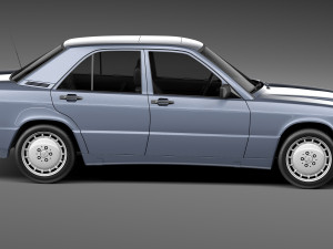 Mercedes-Benz 190E W201 1982-1993 3D मॉडल