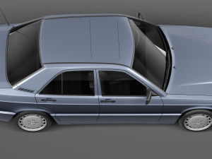 Mercedes-Benz 190E W201 1982-1993 3D मॉडल