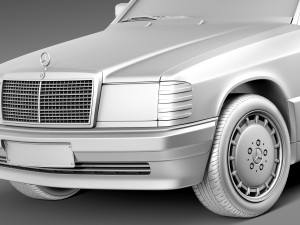 Mercedes-Benz 190E W201 1982-1993 3D मॉडल