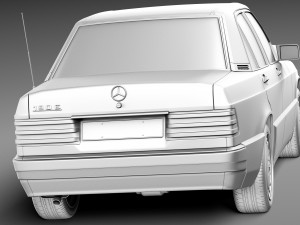 Mercedes-Benz 190E W201 1982-1993 3D मॉडल