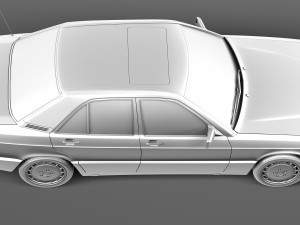 Mercedes-Benz 190E W201 1982-1993 3D मॉडल