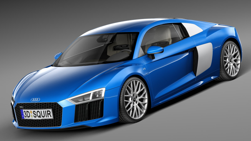Audi R8 V10 2016 Model 3D .c4d .max .obj .3ds .fbx .stl .blend 