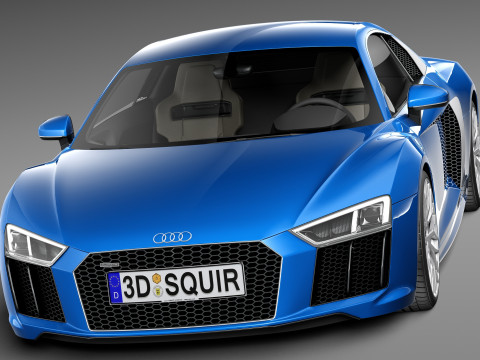 Audi R8 V10 2016 Model 3D