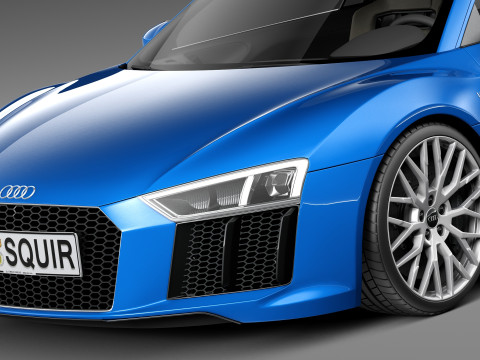 Audi R8 V10 2016 Model 3D