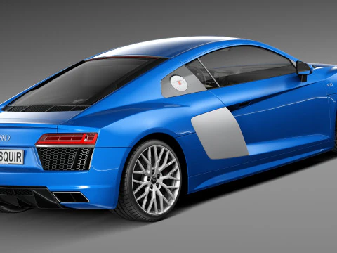 Audi R8 V10 2016 3D Model