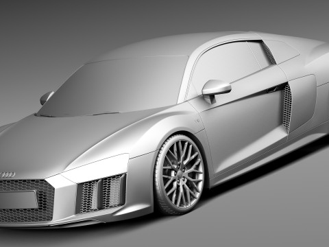 Audi R8 V10 2016 Model 3D