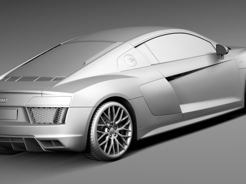 Audi R8 V10 2016 Model 3D