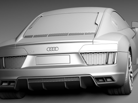 Audi R8 V10 2016 Model 3D