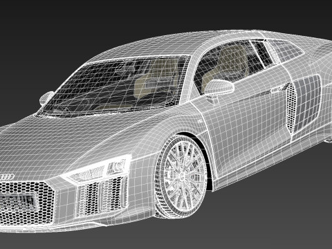 Audi R8 V10 2016 Model 3D