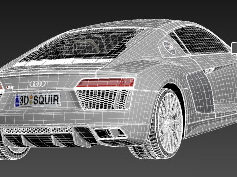 Audi R8 V10 2016 Model 3D