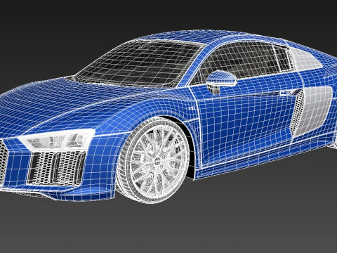 Audi R8 V10 2016 3D Model