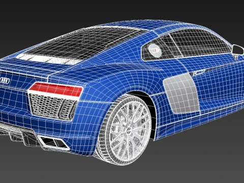 Audi R8 V10 2016 3D Model