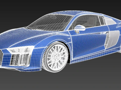 Audi R8 V10 2016 3D Model