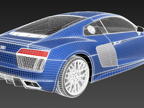 Audi R8 V10 2016 3D Model