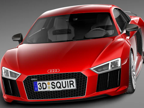 Audi R8 V10 Plus 2016 3D Model