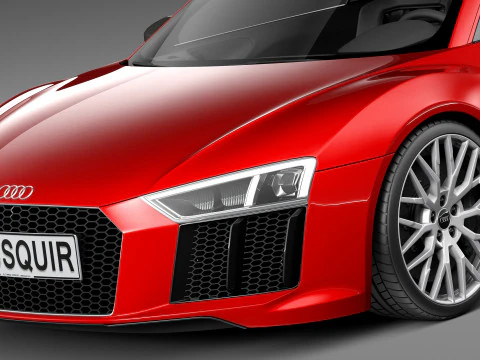 Audi R8 V10 Plus 2016 3D Model