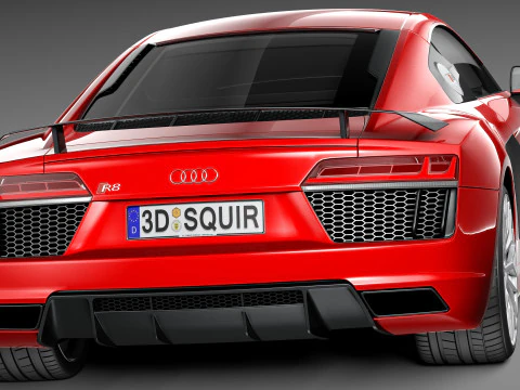 Audi R8 V10 Plus 2016 3D Model