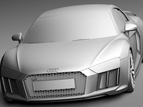 Audi R8 V10 Plus 2016 3D Model
