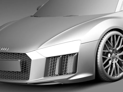 Audi R8 V10 Plus 2016 3D Model
