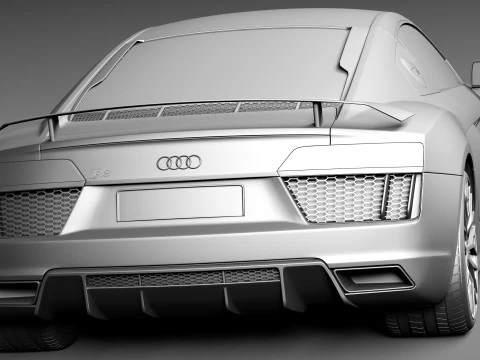 Audi R8 V10 Plus 2016 3D Model