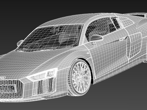Audi R8 V10 Plus 2016 Modèle 3D