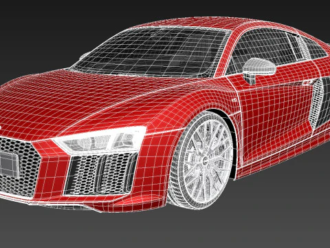 Audi R8 V10 Plus 2016 3D Model