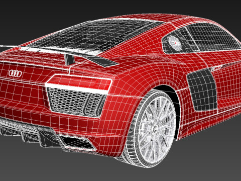 Audi R8 V10 Plus 2016 3Dモデル