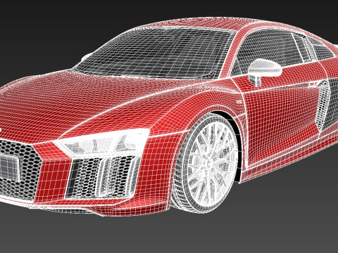 Audi R8 V10 Plus 2016 3Dモデル