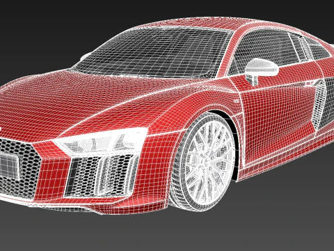 Audi R8 V10 Plus 2016 3D Model