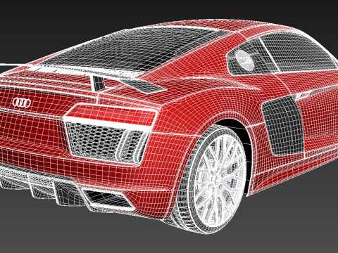 Audi R8 V10 Plus 2016 3Dモデル